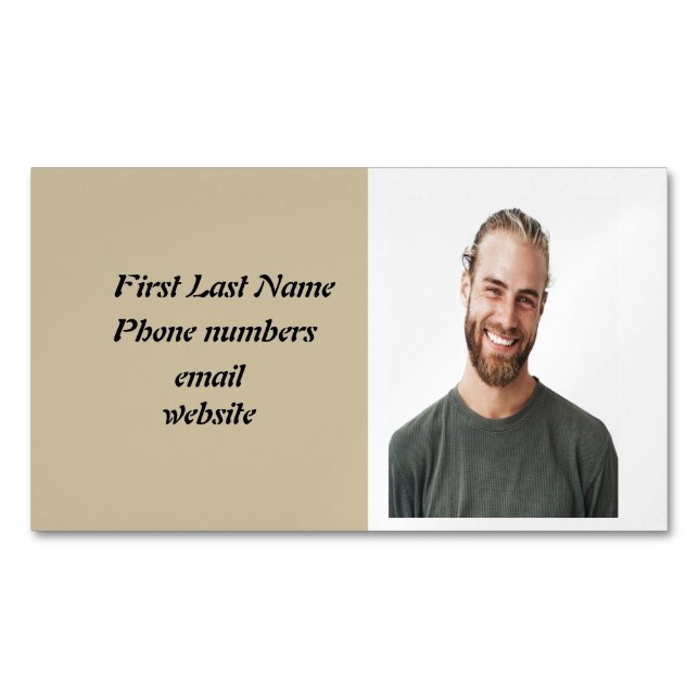 Individuelle persönliche Foto-Totem-Visitenkarte Magnetische Visitenkarte (Vorderseite)