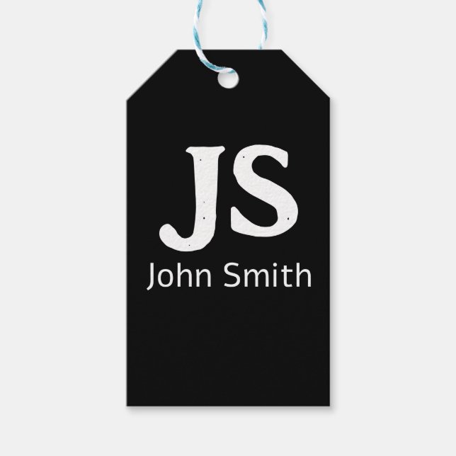 Individuelle persönliche Initialen Geschenkanhänger (Vorderseite)