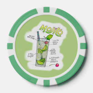 INDIVIDUELLE POKERCHIPS - MOJITO-REZEPT COCKTAIL-K