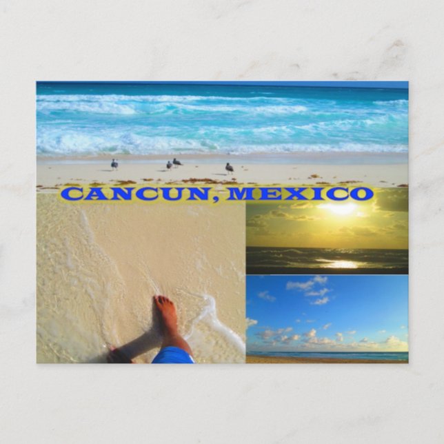 INDIVIDUELLE POSTKARTEN - CANCUN COLLAGE 8 (Vorderseite)