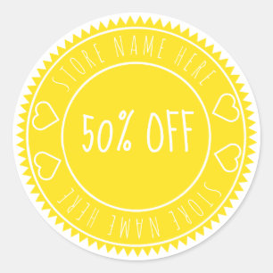 Individuelle Preisnachlässe für den Einzelhandel Runder Aufkleber
