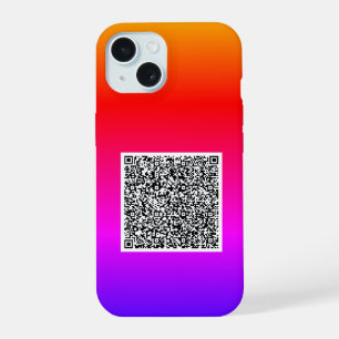Individuelle QR-Code-Prüfung Personalisierter iPho iPhone 15 Hülle