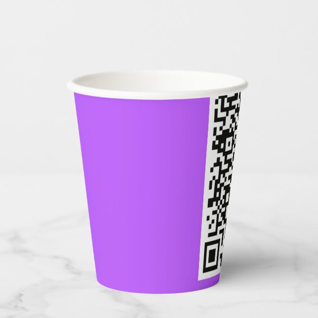 Individuelle QR Code Scan Info Paper Cups - Ihre F Pappbecher (Vorderseite)