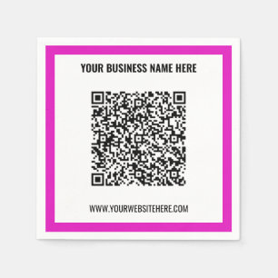Individuelle QR Code Scan Info Text Napkins Ihre F Serviette