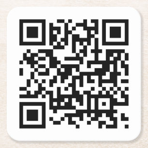 Individuelle QR-Code-Vorlage Moderne, einfache Rechteckiger Pappuntersetzer