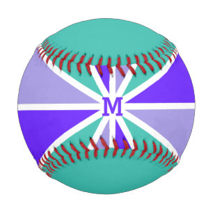 Individuelle Rays Muster Monogramm & Text-Baseball Baseball