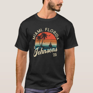 Individuelle Retro Sonnenuntergang Familie Beach U T-Shirt