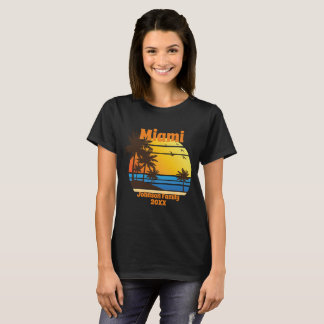 Individuelle Retro Tropical Family Vacation T-Shirt
