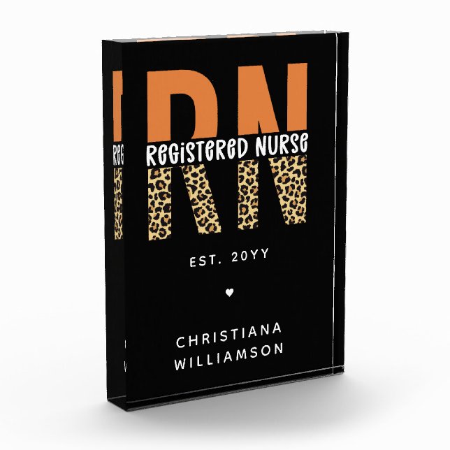 Individuelle RN-Registrierung für Leopardenleopard Fotoblock (Links)