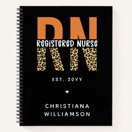 Individuelle RN-Registrierung für Leopardenleopard Notizbuch