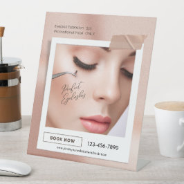 Individuelle rosa elegante ästhetische Wimpernverl Sockelschild