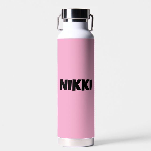 INDIVIDUELLE ROSA WASSERFLASCHE TRINKFLASCHE (Vorne)