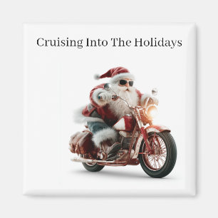 Individuelle Route 66 Biker Santa Kühlschrank Kuns Magnet