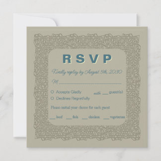 Individuelle RSVP-Karte Vintages elegantes, braune