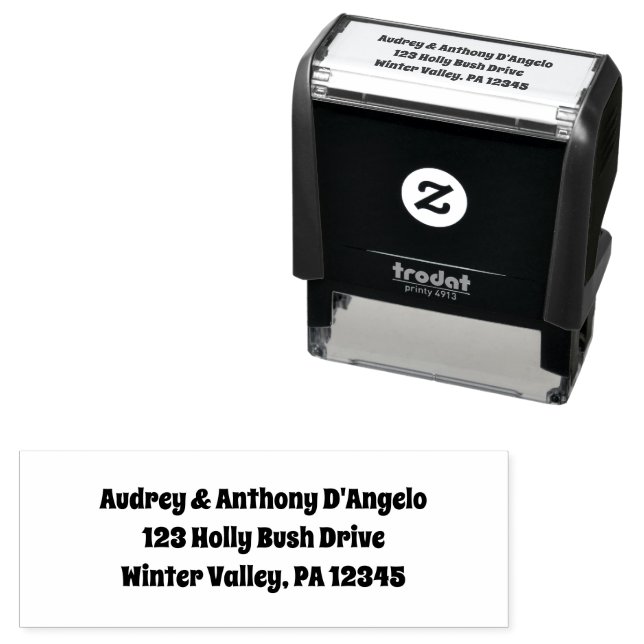 Individuelle Rücksendeadresse für Retrostil Permastempel (Beispiel)
