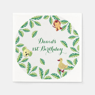 Individuelle Safari Geburtstagsparty Serviette