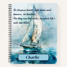 Individuelle Segelyacht Inspiration Hardcover Notizbuch