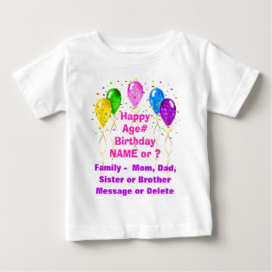 Individuelle Shirts zum 1. Geburtstag für Familie