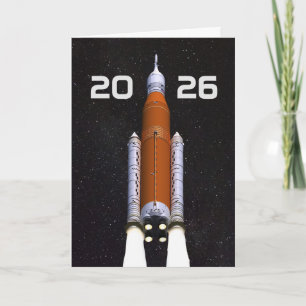 Individuelle SLS-Weltraum-Raketen-Abschlussfeier Karte