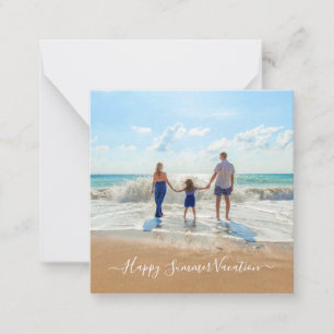 Individuelle Sommerferienkarte mit Ihren Fotos Mitteilungskarte