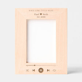 Individuelle Song Foto-Bilderrahmen-Liebhaber mit Geätzte Rahmen