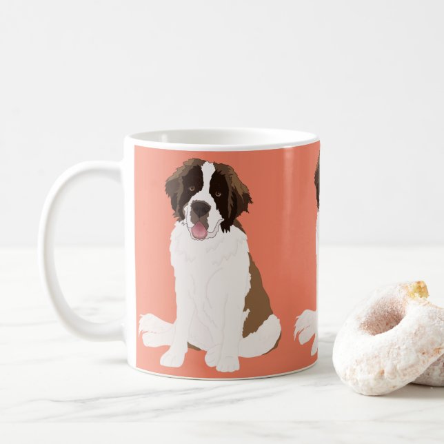 Individuelle St-Bernard-Tasse Kaffeetasse (Mit Donut)