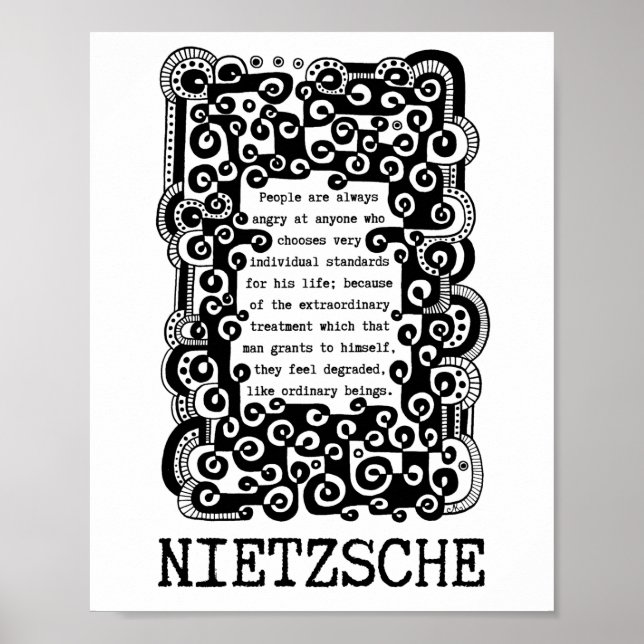 INDIVIDUELLE Standards inkorporiert von Nietzsche Poster (Vorne)