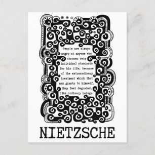 INDIVIDUELLE Standards inkorporiert von Nietzsche Postkarte