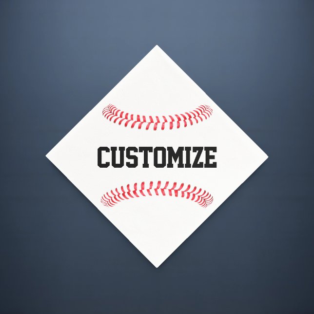 Individuelle Textsportarten für Baseball-Party ode Serviette (Baseball party napkins with custom team name or text)