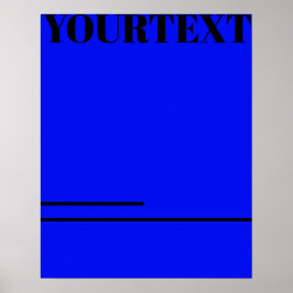 Individuelle Typografie Design cool minimalistisch Poster