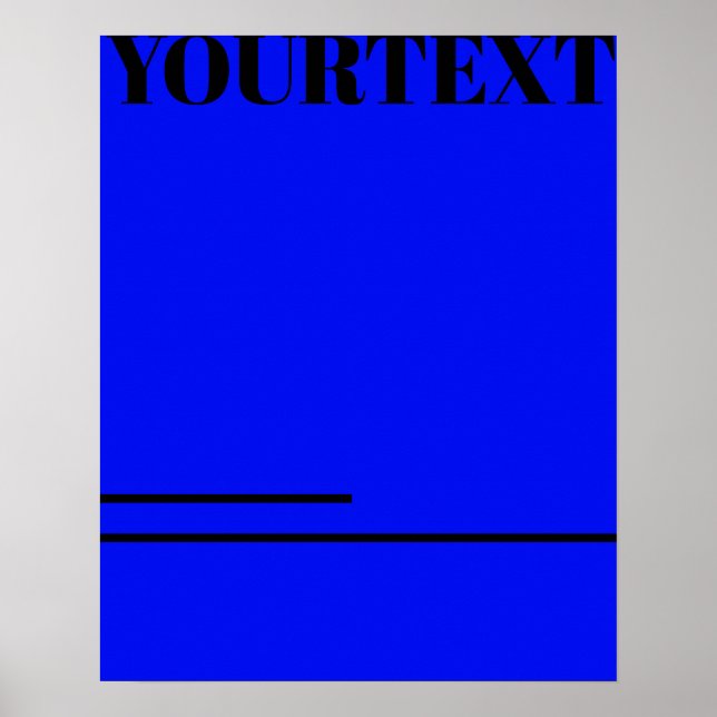 Individuelle Typografie Design cool minimalistisch Poster (Vorne)