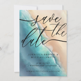 Individuelle Unterschrift für Ocean Beach Save The Date