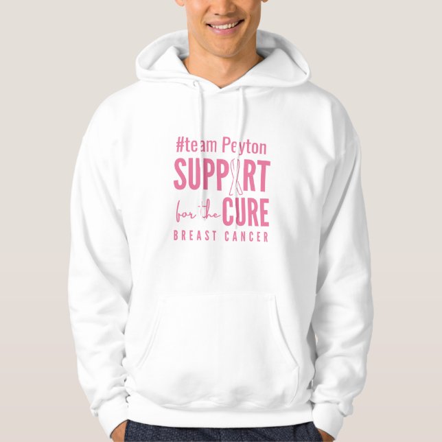Individuelle Unterstützung für Brustkrebs Pullover (Vorderseite)
