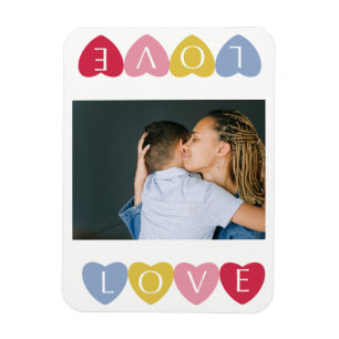 Individuelle Valentin-Tag-Liebe-Foto-Collage Magnet