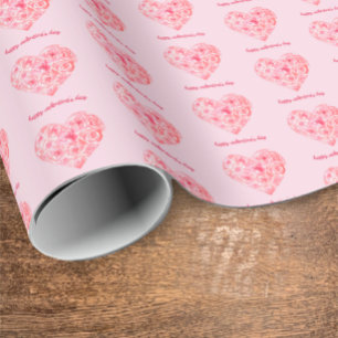 Individuelle Valentinstag einzigartige Wasserfarbe Geschenkpapier