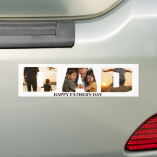 Individuelle Vatertag-Fotocollage-Karte Autoaufkleber