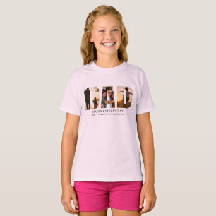 Individuelle Vatertag-Fotocollage-Karte T-Shirt