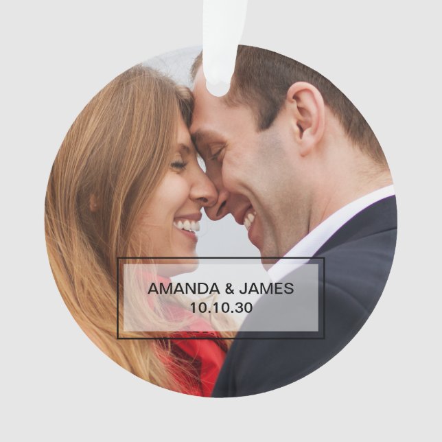Individuelle  Verlobung Foto Urlaub Ornament (Vorderseite)