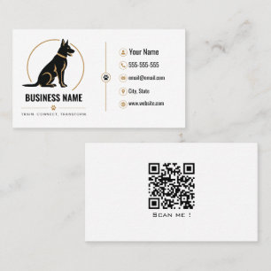 Individuelle Visitenkarte für Hundetrainer mit QR-