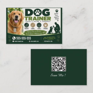 Individuelle Visitenkarte für Hundetrainer mit QR-