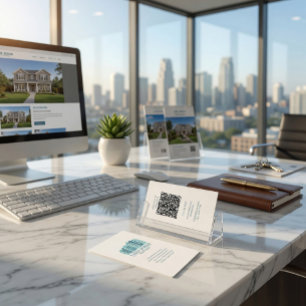 Individuelle Visitenkarte für Immobilien mit QR-Co