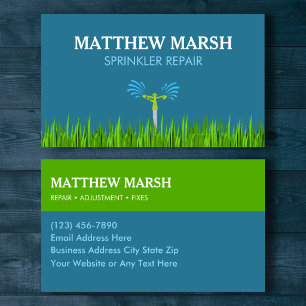 Individuelle Visitenkarte für Rasensprenger-Repara
