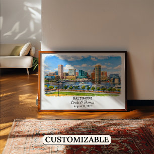 Individuelle Wandkunst aus Baltimore, Poster aus M