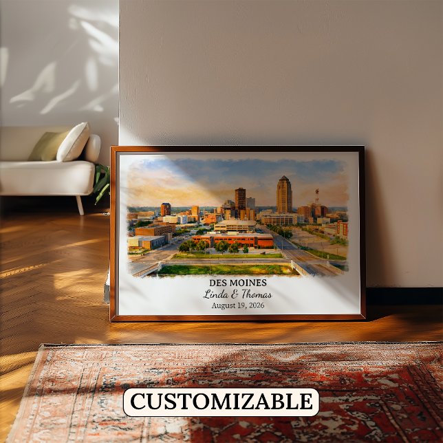 Individuelle Wandkunst Des Moines, Iowa Poster (Von Creator hochgeladen)