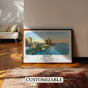 Individuelle Wandkunst Detroit, Michigan Poster