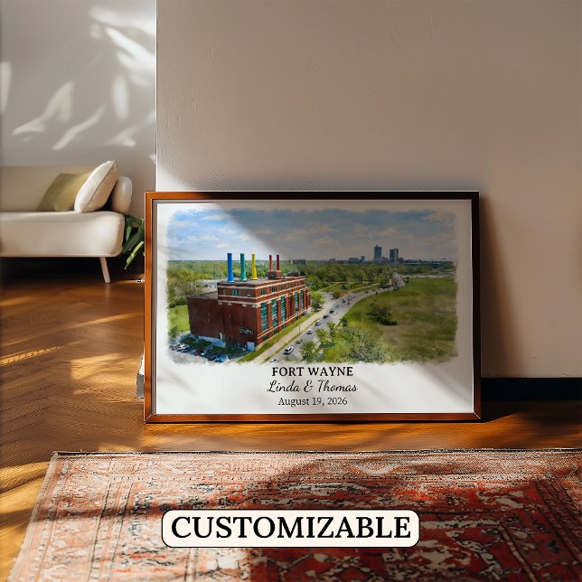Individuelle Wandkunst Fort Wayne, Indiana Poster (Von Creator hochgeladen)