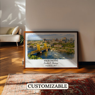 Individuelle Wandkunst Sacramento, Kalifornien Pos Poster