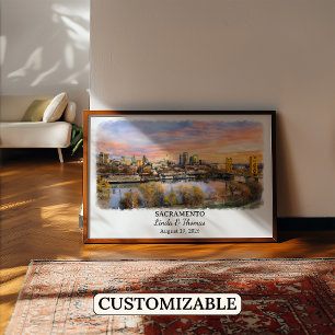 Individuelle Wandkunst Sacramento, Kalifornien Pos Poster