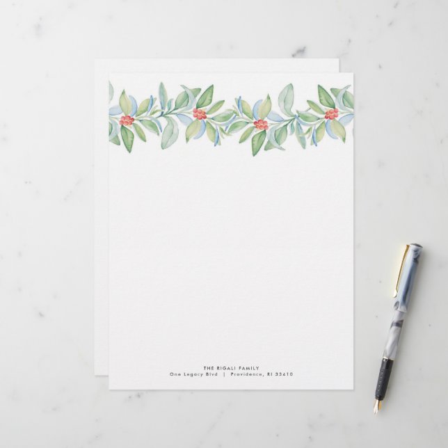 Individuelle Weihnachtsbriefe-Design festlich Briefbogen (Vorderseite/Rückseite Beispiel)