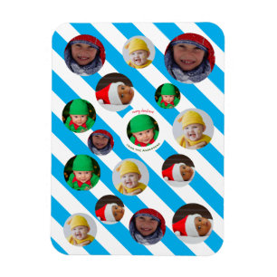 Individuelle Weihnachtsfeier mit vier Fotos 🎄 Wei Magnet
